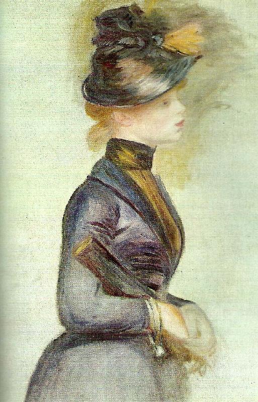 Pierre Renoir woman in blue oil painting picture